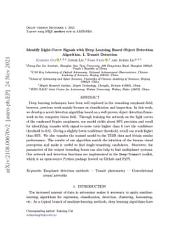 Identify Light-Curve Signals with Deep Learning Based Object Detection
  Algorithm. I. Transit Detection