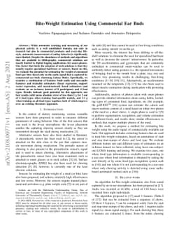 Bite-Weight Estimation Using Commercial Ear Buds