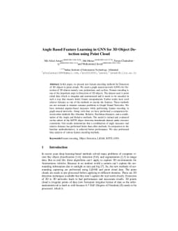 Angle Based Feature Learning in GNN for 3D Object Detection using Point
  Cloud
