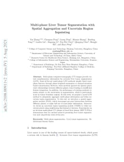Multi-phase Liver Tumor Segmentation with Spatial Aggregation and
  Uncertain Region Inpainting