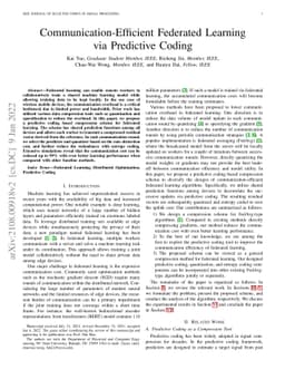 Communication-Efficient Federated Learning via Predictive Coding
