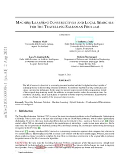 Machine Learning Constructives and Local Searches for the Travelling
  Salesman Problem
