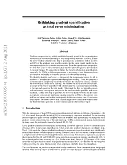 Rethinking gradient sparsification as total error minimization