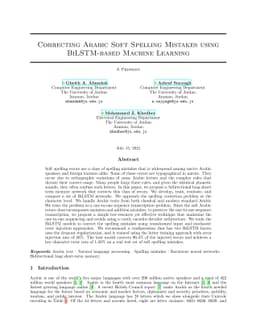Correcting Arabic Soft Spelling Mistakes using BiLSTM-based Machine
  Learning