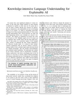 Knowledge-intensive Language Understanding for Explainable AI
