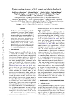 Underreporting of errors in NLG output, and what to do about it