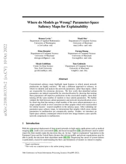Where do Models go Wrong? Parameter-Space Saliency Maps for
  Explainability