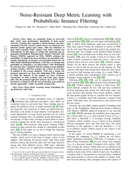 Noise-Resistant Deep Metric Learning with Probabilistic Instance
  Filtering