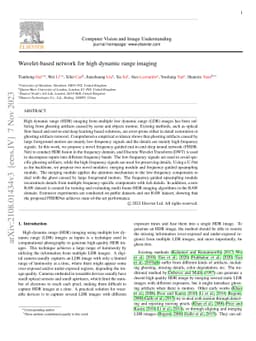 Wavelet-Based Network For High Dynamic Range Imaging