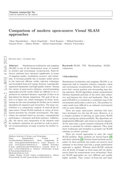 Comparison of modern open-source visual SLAM approaches
