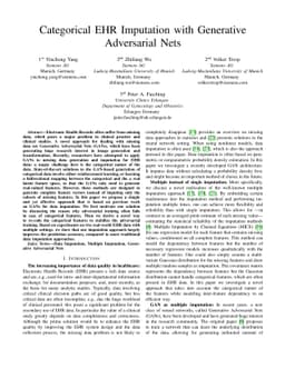 Categorical EHR Imputation with Generative Adversarial Nets