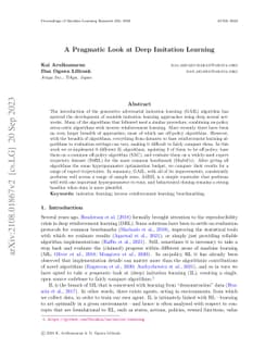 A Pragmatic Look at Deep Imitation Learning
