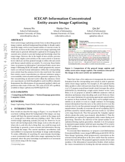 ICECAP: Information Concentrated Entity-aware Image Captioning