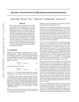Spacetime Neural Network for High Dimensional Quantum Dynamics
