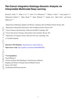 Pan-Cancer Integrative Histology-Genomic Analysis via Interpretable
  Multimodal Deep Learning