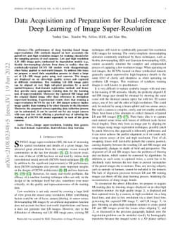 Data Acquisition and Preparation for Dual-reference Deep Learning of
  Image Super-Resolution