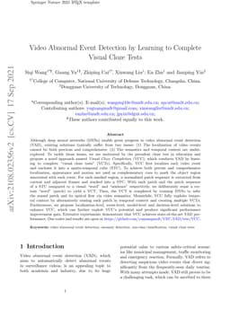 Video Abnormal Event Detection by Learning to Complete Visual Cloze
  Tests