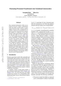 Finetuning Pretrained Transformers into Variational Autoencoders