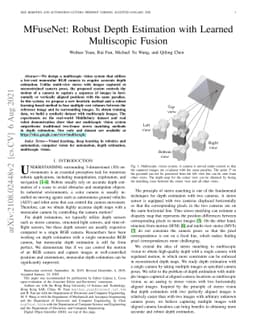 MFuseNet: Robust Depth Estimation with Learned Multiscopic Fusion