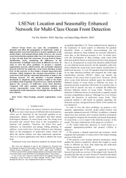 LSENet: Location and Seasonality Enhanced Network for Multi-Class Ocean
  Front Detection