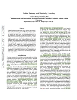 Online Hashing with Similarity Learning