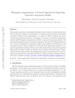 Missingness Augmentation: A General Approach for Improving Generative
  Imputation Models