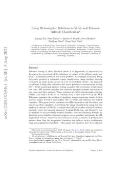 Using Metamorphic Relations to Verify and Enhance Artcode Classification