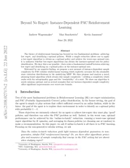 Beyond No Regret: Instance-Dependent PAC Reinforcement Learning