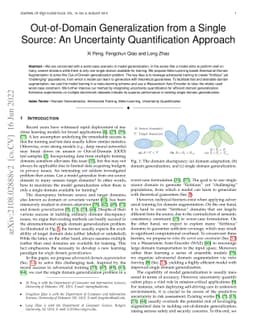 Out-of-Domain Generalization from a Single Source: An Uncertainty
  Quantification Approach
