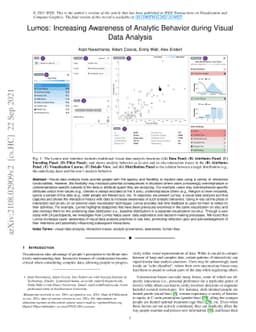 Lumos: Increasing Awareness of Analytic Behavior during Visual Data
  Analysis