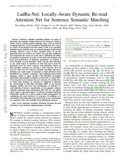 LadRa-Net: Locally-Aware Dynamic Re-read Attention Net for Sentence
  Semantic Matching