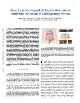 Deep Learning-based Biological Anatomical Landmark Detection in
  Colonoscopy Videos