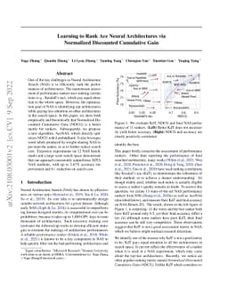 Learning to Rank Ace Neural Architectures via Normalized Discounted
  Cumulative Gain