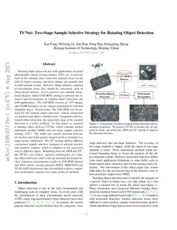 TS4Net: Two-Stage Sample Selective Strategy for Rotating Object
  Detection
