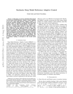 Stochastic Deep Model Reference Adaptive Control