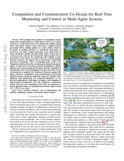 Computation and Communication Co-Design for Real-Time Monitoring and
  Control in Multi-Agent Systems
