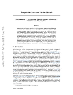 Temporally Abstract Partial Models