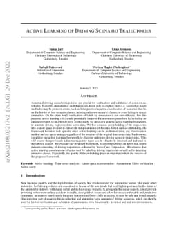 Active Learning of Driving Scenario Trajectories