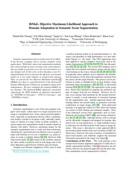 BiMaL: Bijective Maximum Likelihood Approach to Domain Adaptation in
  Semantic Scene Segmentation