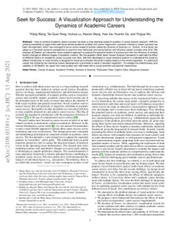 Seek for Success: A Visualization Approach for Understanding the
  Dynamics of Academic Careers