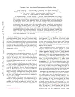 Unsupervised learning of anomalous diffusion data