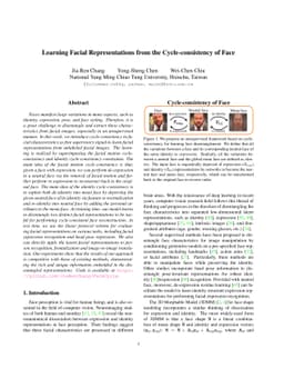 Learning Facial Representations from the Cycle-consistency of Face