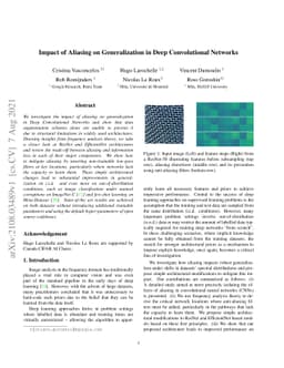Impact of Aliasing on Generalization in Deep Convolutional Networks
