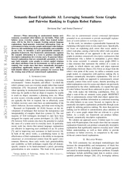 Semantic-Based Explainable AI: Leveraging Semantic Scene Graphs and
  Pairwise Ranking to Explain Robot Failures