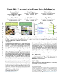 Situated Live Programming for Human-Robot Collaboration