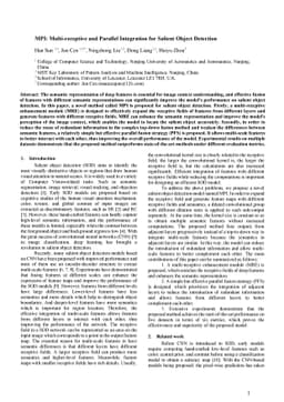 MPI: Multi-receptive and Parallel Integration for Salient Object
  Detection