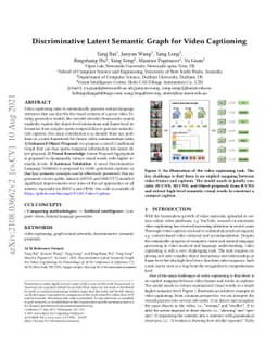 Discriminative Latent Semantic Graph for Video Captioning