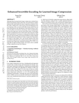 Enhanced Invertible Encoding for Learned Image Compression