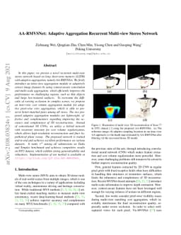 AA-RMVSNet: Adaptive Aggregation Recurrent Multi-view Stereo Network