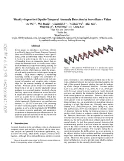 Weakly-Supervised Spatio-Temporal Anomaly Detection in Surveillance
  Video